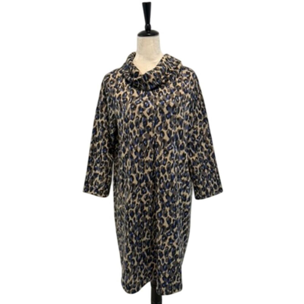 Tyler Boe - Women’s Leopard Print Sweater Dress/Tunic L/XL